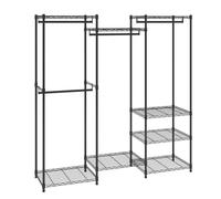 Portant à Vêtements - VEVOR - Porte-Manteau avec Roulettes Porte-Manteau Acier Charge 362 kg 8 Étagères 4 Barres