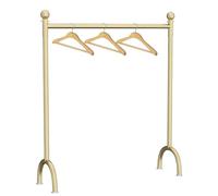 Portant autonome doré 80 x 40 x 130 cm avec base en U élégante pour chambre à coucher, salon, buanderie - Porte-manteau moderne à suspendre de 40 cm de profondeur
