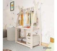 Portant chambre enfant mamoi en bois naturel 53×32×95 cm beige