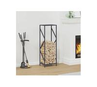 vidaXL Portant de bois chauffage anthracite 34x25x100 cm, support à bûches de cheminée, support à bûches, support à bûches 864325