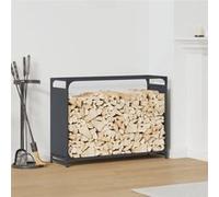 Portant de bois chauffage noir 44x28x65 cm support à bûches de cheminée vidaXL