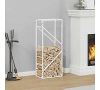Portant de bois chauffage blanc 40x25x100 cm vidaXL