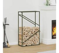 Portant de bois chauffage blanc 40x25x100 cm vidaXL