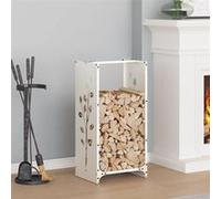 vidaXL Portant de bois de chauffage 40x30x80 cm Blanc
