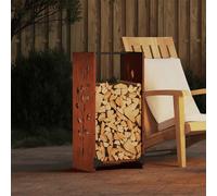 Portant de bois chauffage noir 40x30x80 cm support à bûches de cheminée vidaXL