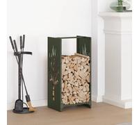vidaXL Portant de bois chauffage vert olive 40x30x80 cm
