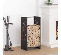 Portant de bois chauffage noir 40x30x80 cm support à bûches de cheminée vidaXL