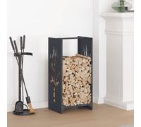Portant de bois chauffage noir 40x30x80 cm support à bûches de cheminée vidaXL