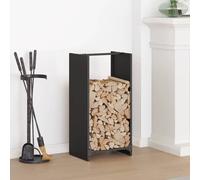Portant de bois chauffage noir 40x30x80 cm vidaXL
