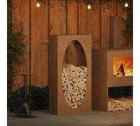 Portant de bois chauffage noir 50x23x100 cm vidaXL