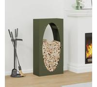 Portant de bois chauffage noir 50x23x100 cm vidaXL
