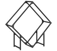 Portant de bois chauffage noir 80x25x80 cm