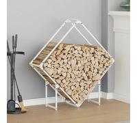 vidaXL Portant de bois de chauffage 100x25x100 cm Vert olive
