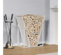 Portant de bois chauffage vert olive 69,5x35x81 cm vidaXL