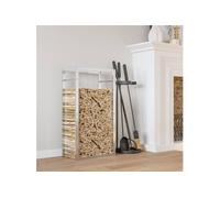 Portant de bois de chauffage 50x28x94 cm acier inoxydable