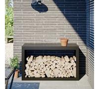 Portant de bois de chauffage noir 100x40x60 cm acier Noir G