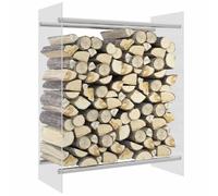 Portant de Bois de Chauffage Noir 40x35x100 cm Verre Trempé Support vidaXL