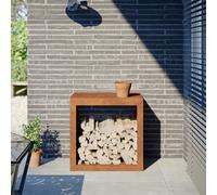 Portant de bois de chauffage noir 60x40x60 cm acier magasin de bûches vidaXL