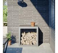 Portant de bois de chauffage noir 60x40x60 cm acier magasin de bûches vidaXL