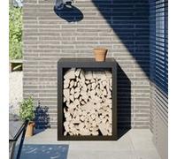 Portant de bois de chauffage noir 60x40x80 cm acier Noir G