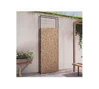 Portant de bois de chauffage Noir mat 110x28x312 cm Acier