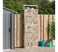 Portant de bois de chauffage Noir mat 50x28x132 cm Acier porte-bûches vidaXL
