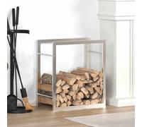 Portant de bois de chauffage Noir mat 50x28x132 cm Acier porte-bûches vidaXL