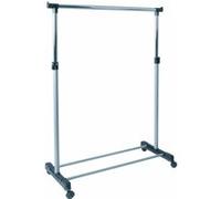 Portant en tube d'acier Coloris Alu-chrome-gris, Dim : L90 x P43 x H95/170 cm -PEGANE- Alu-chromé-gris