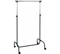 Portant en tube d'acier Coloris Noir-chrome, Dim : L80 x P45x H110/170 cm -PEGANE- Noir-chromé