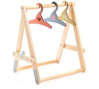 Portant et 3 cintres pour vêtements poupée Poméa