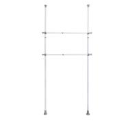 Portant et penderies - WENKO - Herkules - Lot de 2 barres - Extensibles de 75 à 120 cm - Gris et Blanc