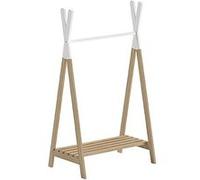BODHI WHITE - Portant Forme Tipi en Pin Naturel et Blanc -
