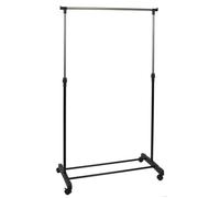 Je Cherche une Idée – Portant en métal RG6377 – 80 cm avec roulettes – Noir