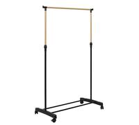 Portant - Je Cherche Une Idee - Effet Bois - Roulettes - Pratique