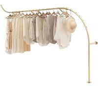 Portant Mural en métal, Style Industriel Moderne, Personnalisable, avec cintres pour Mariages, idéal pour vitrine de Boutique.