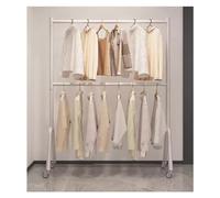 Portant Penderie à vêtements de vêtement Porte-vêtements Robuste, Support De Cintre Autoportant À Double Tige Avec Présentoir De Rangement For Suspendre Des Vêtements, Magasin De Boutique(Color:White,