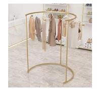 Portant Penderie à vêtements de vêtement Support À Vêtements Demi-rond, Présentoir De Magasin De Vêtements, Présentoir De Magasin De Vêtements Sur Pied, Étagère Centrale Du Magasin ( Color : Gold , Si