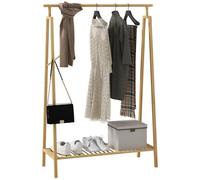 Portant Pour Vêtement En Bambou - Penderie Avec Étagère À Chaussures