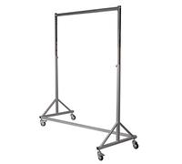 Portant professionnel industrie tringle à vêtements portemanteau très solide sur roues à hauteur réglable, charge max: 150 kg très robuste avec roulettes professionnel