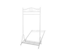 vidaXL Portant à vêtements Blanc Acier