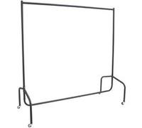 HOMCOM Portant à Vêtements avec Roulettes Tringle a Vêtement solide Charge 140 Kg 150 x 60 x 170 cm Porte-Manteau en acier noir