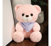 Portant Une Écharpe, Une Poupée En Peluche Ours Coloré, Une Petite Fille Serrant Dans Ses Bras Un Ours En Peluche Endormi, Une Poupée En Tissu, Une Poupée Endormie, Un Cadeau Rose-25cm