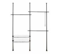 Portant Vêtement - WENKO - Hercules Duo - Télescopique - Réglable - Noir