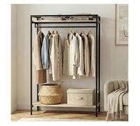 Portant vêtements bois et métal noir 110x160cm