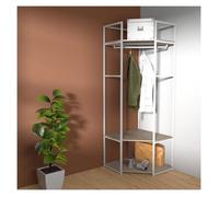 Portant vêtements d'angle JUNE en bois et métal 70x200cm