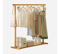 Portant-vêtements en bois massif, porte-manteau sur pied pour suspendre les vêtements, portant penderie à vêtements pour chambre, vestiaire, hauteur 125 cm ( Color : Natural , Size : 100x40x125cm )