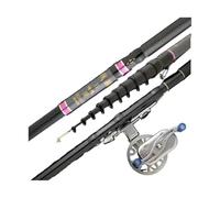 Portatif Canne a Peche Canne à pêche télescopique Portable positionnement réglable de 3.6 9.0M, Canne Spinning, Tige Courant(C,4.5m)