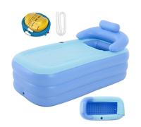 portative pour Douche, Spa Gonflable | Piscine Gonflable en PVC | Plongeante d'eau 63x33x25 Pouces, Pliante pour la récupération, la Relaxation