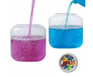 PortaTorreStore Lot de 2 boules doseuses pour machine à laver 160 ml, en silicone souple 100 %, cube rotatif, ultra silencieux, économie de lessive, protection totale des vêtements, graduée 60-160 ml