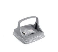 Portatovaglioli da Tavola Tosca Bianco e Grigio 22 x 22 x 16,5 cm Stefanplast